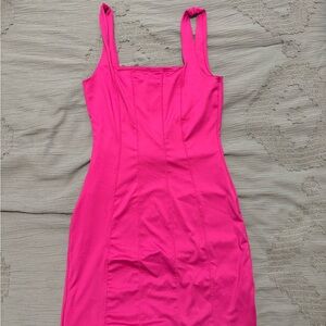 Gaze Hot Pink Sleeveless Dress